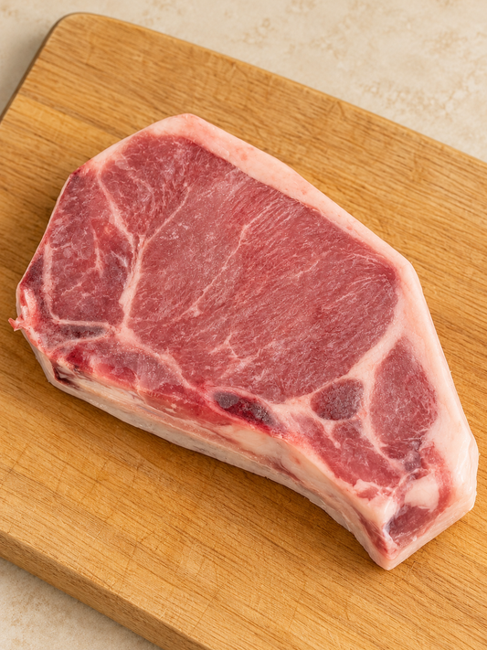 Côtelettes de porc avec os — coupe BBQ