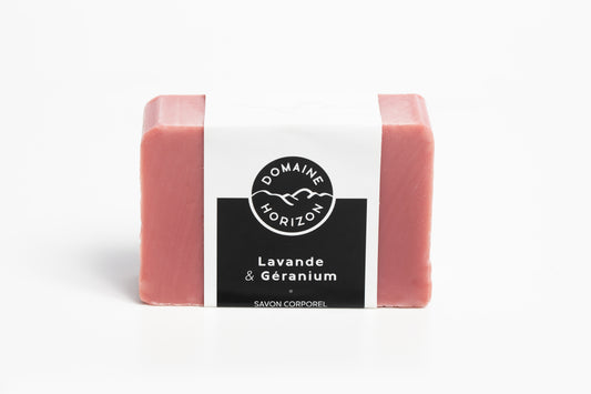 Savon aux géraniums et lavandes